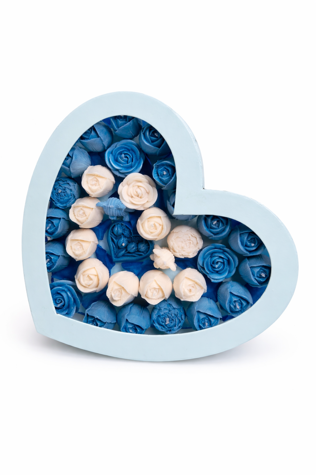 Blue and white rose gift box for romantic occasions