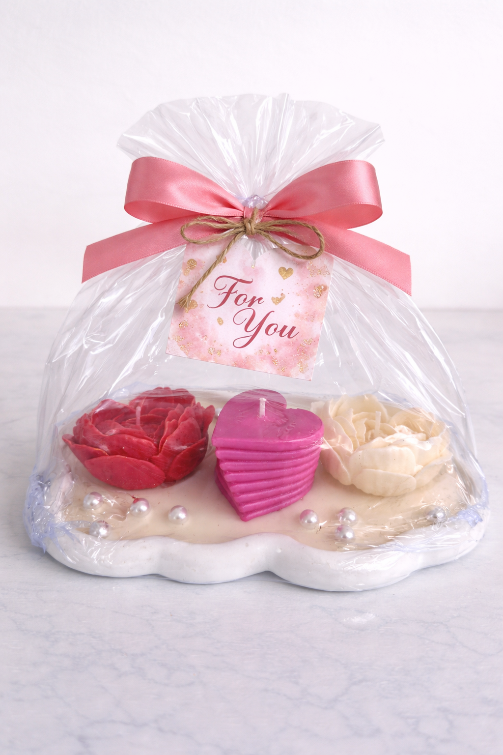 Romantic Harmony - Scented Soy Wax Candles Arrangement