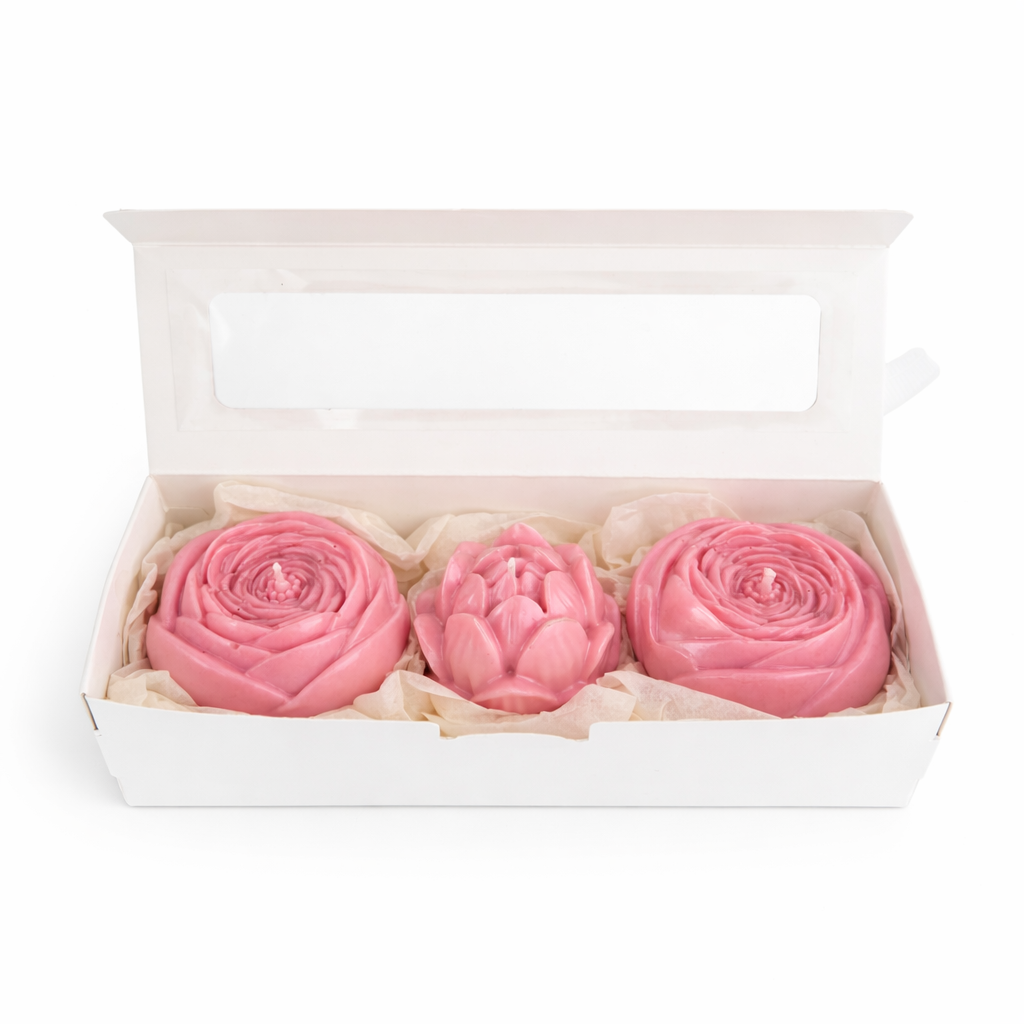 Silk Flowers - Set of 3 Candle Flowers