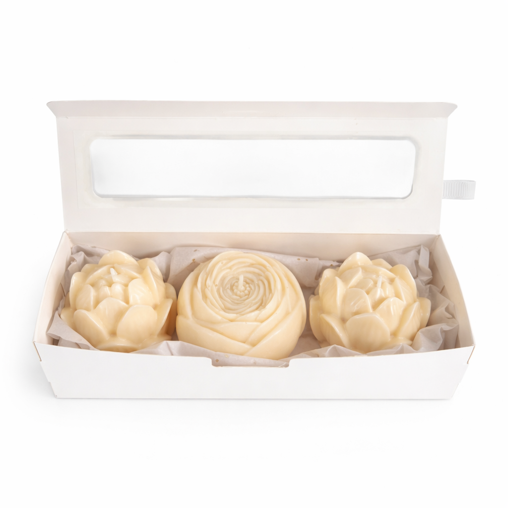 Silk Flowers - Set of 3 Candle Flowers