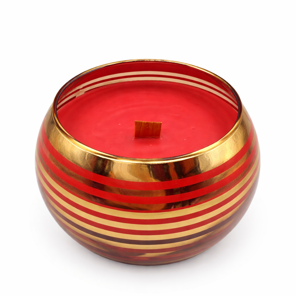 Artisanal Candle in Golden Glass - Ritual of Light