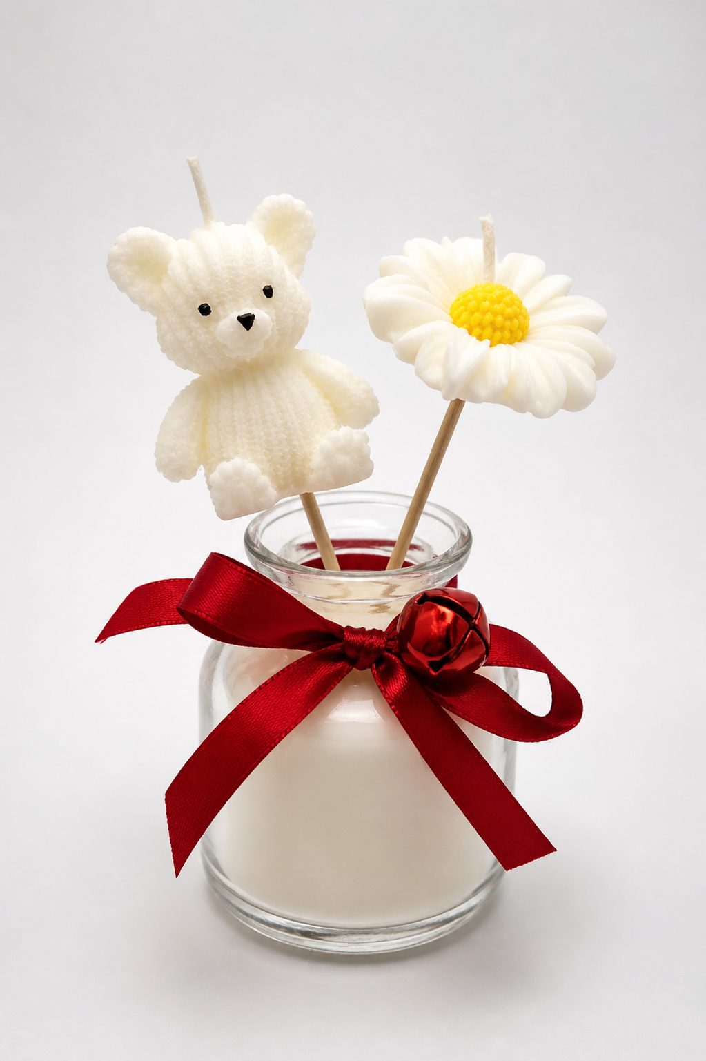 Handmade Bear Candle in a Jar - Cute Home Decor Piece