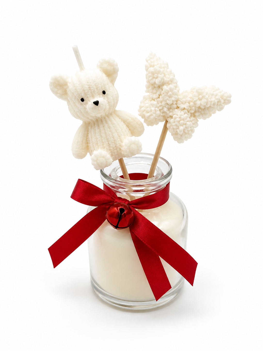 Handmade Bear Candle in a Jar - Cute Home Decor Piece